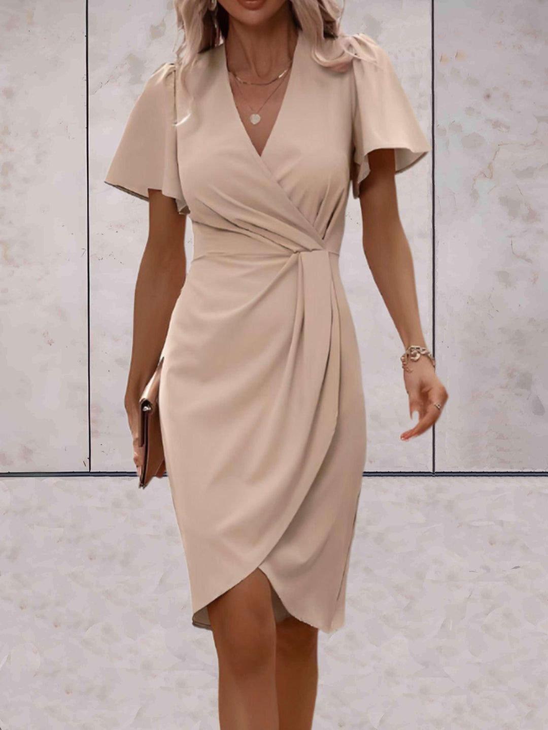 Marja - Elegante Midi Wikkeljurk