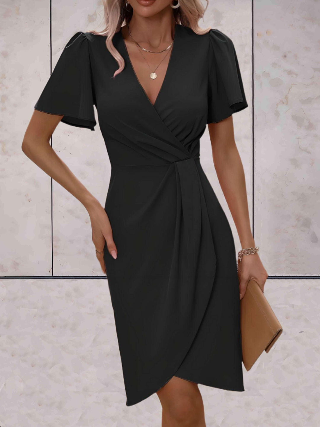Marja - Elegante Midi Wikkeljurk