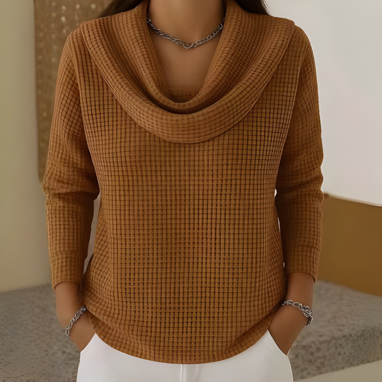 Nicole | Elegante Wafelgebreide Col Trui