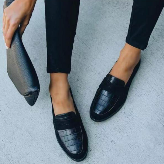 Dames Leren Loafers Comfortabel Chic