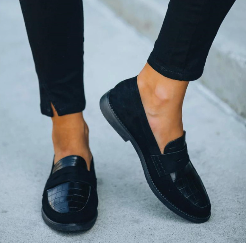 Dames Leren Loafers Comfortabel Chic