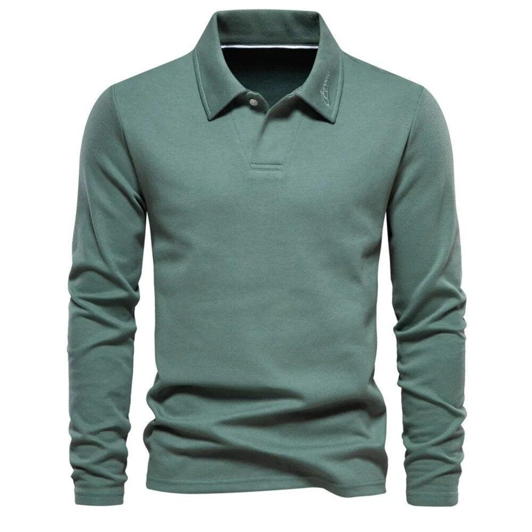 Jeroen - Heren Poloshirt Lange Mouwen - Tijdloos - Casual-3