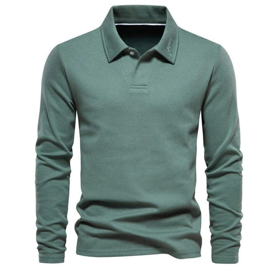 Variant image for Jeroen - Heren Poloshirt Lange Mouwen - Tijdloos - Casual-11