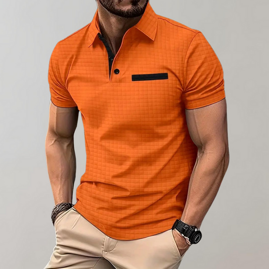 Jeroen - Oranje Poloshirt - Stijlvol - Heren-1