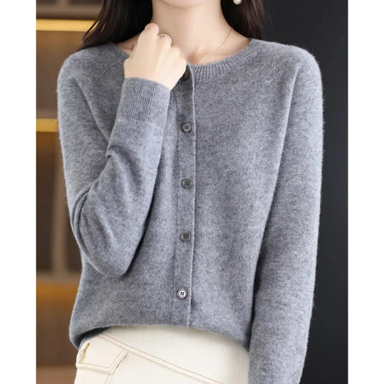 Esther - Elegant Wollen Knopen Vest