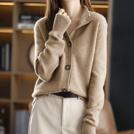 Helen - Elegant Cashmere Knopen Vest