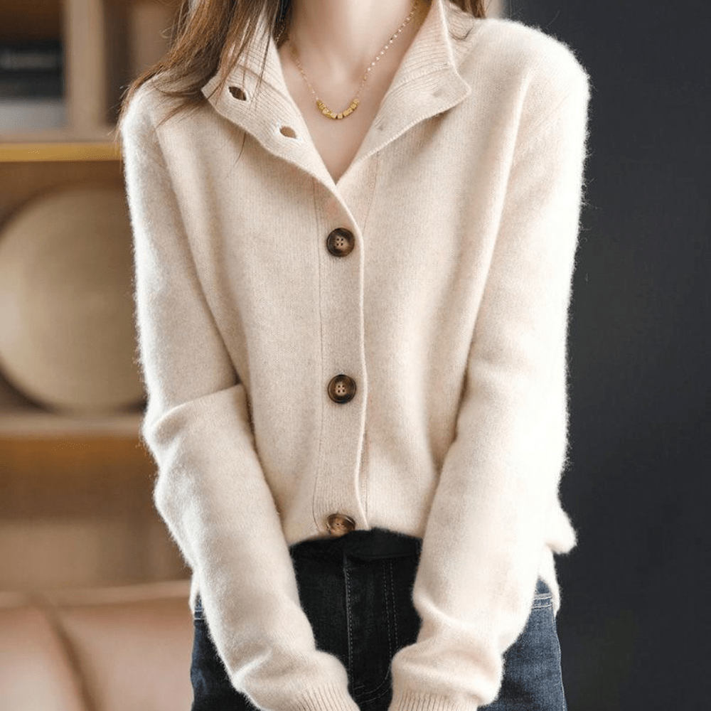 Helen - Elegant Cashmere Knopen Vest