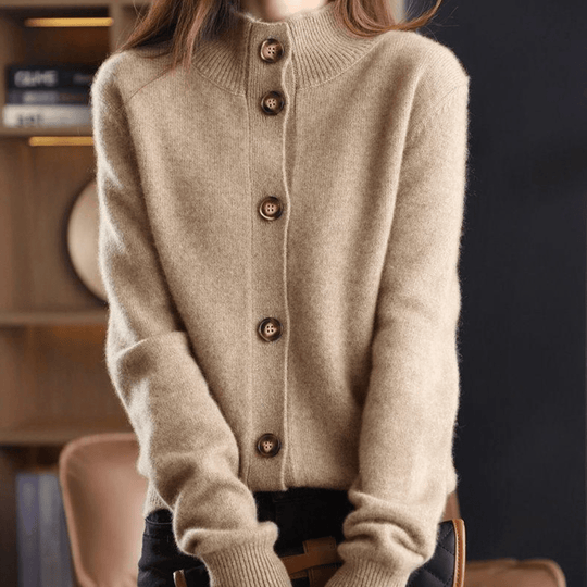 Helen - Elegant Cashmere Knopen Vest