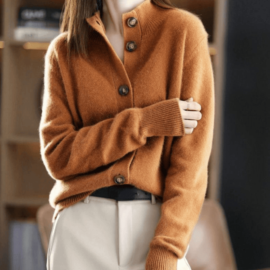 Helen - Elegant Cashmere Knopen Vest