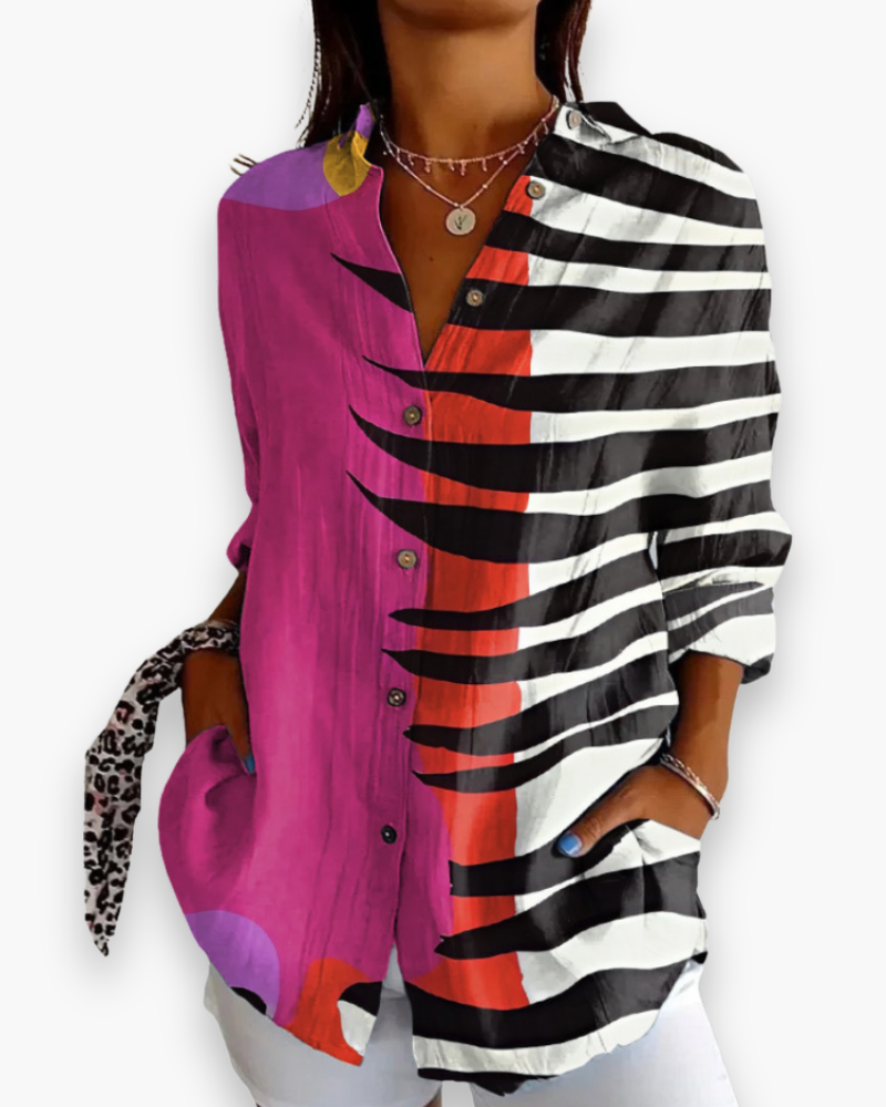 Casual Blouse Met Print Voor Dames | Ideaal Voor Elke Dag