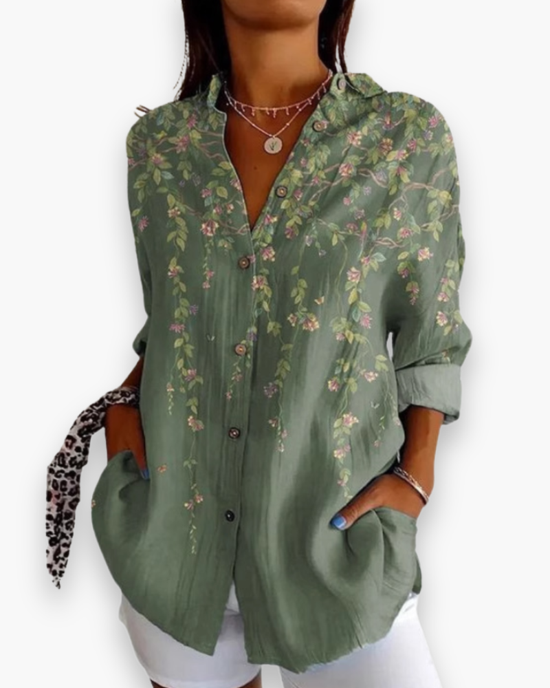 Casual Blouse Met Print Voor Dames | Ideaal Voor Elke Dag