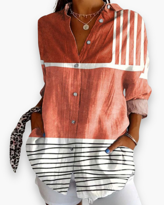 Casual Blouse Met Print Voor Dames | Ideaal Voor Elke Dag