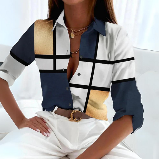 Iris - Stijlvolle Geprinte Dames Blouse