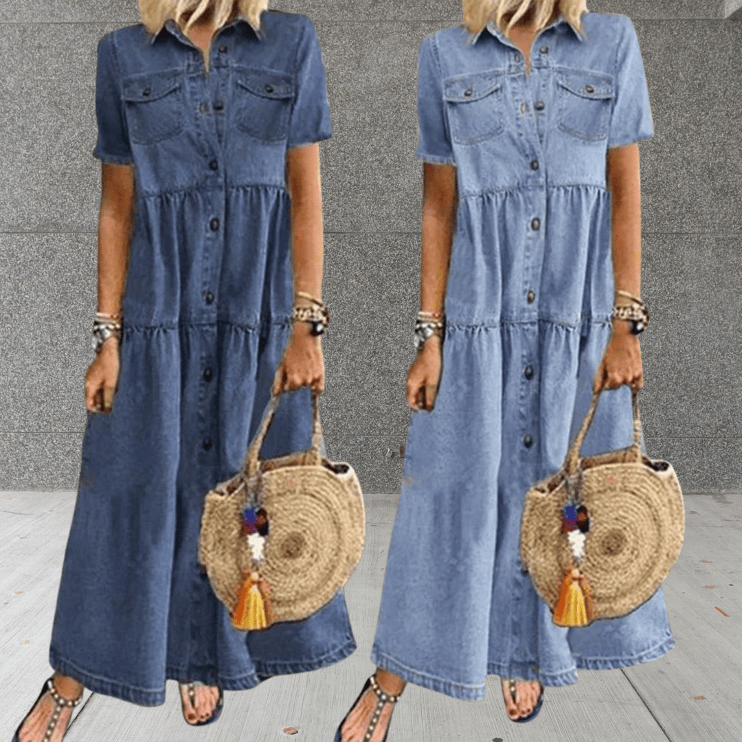 Marion - Denim Maxi Zomerjurk