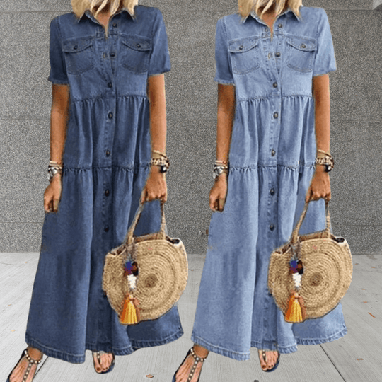 Marion - Denim Maxi Zomerjurk