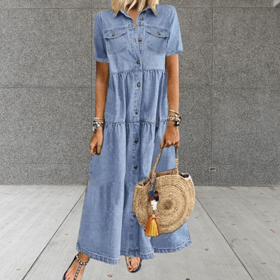 Marion - Denim Maxi Zomerjurk