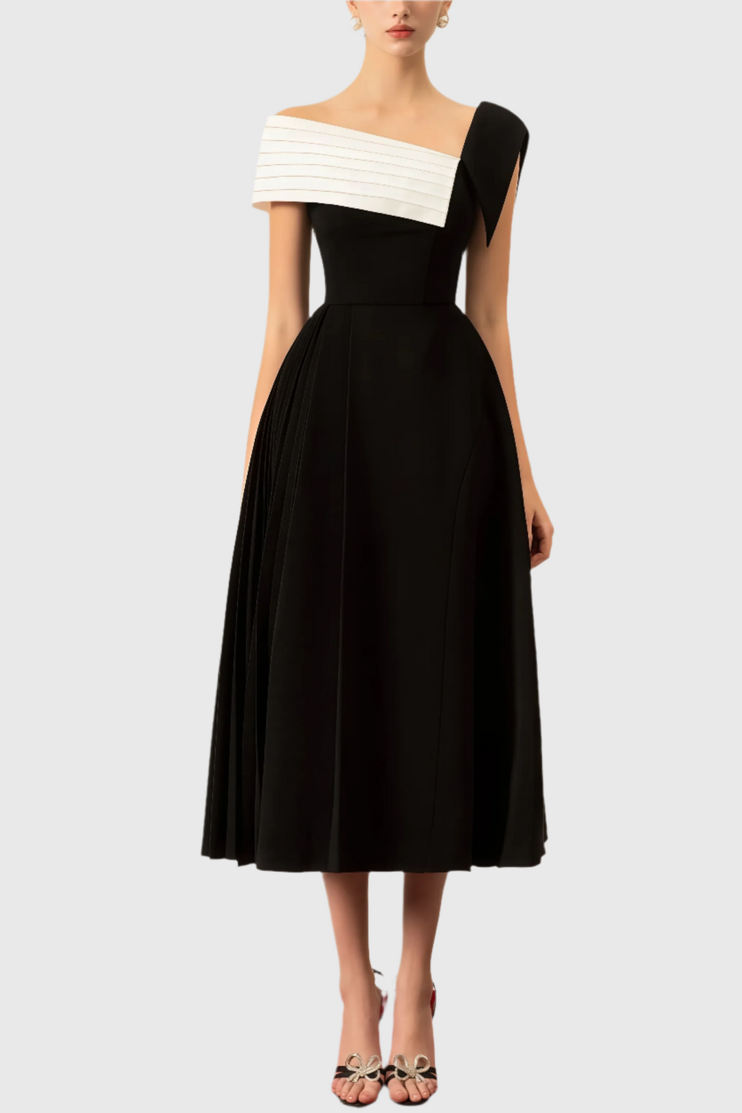 Midi Jurk Dames Elegant One Shoulder - Grace