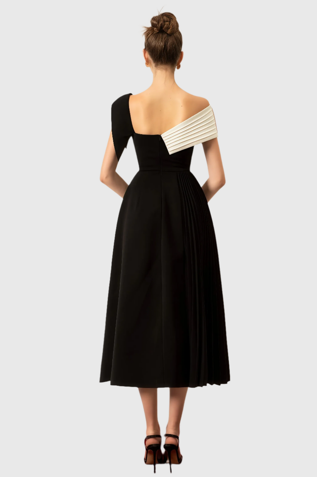 Midi Jurk Dames Elegant One Shoulder - Grace