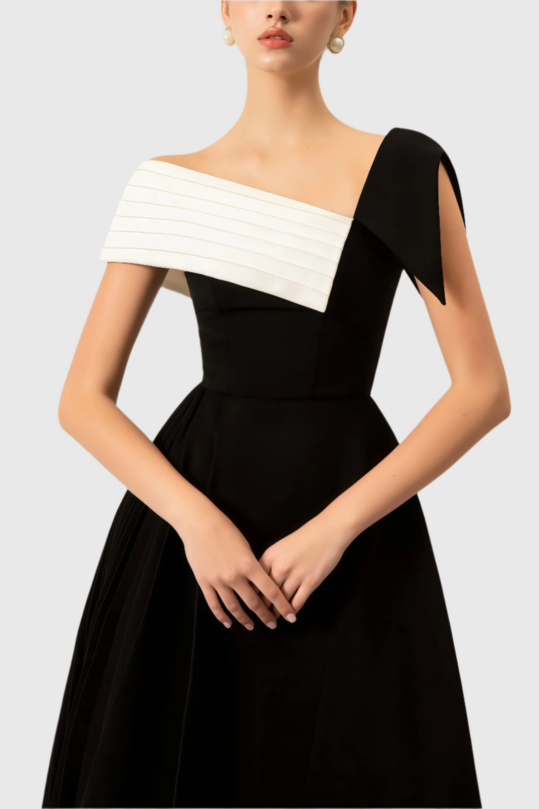 Midi Jurk Dames Elegant One Shoulder - Grace