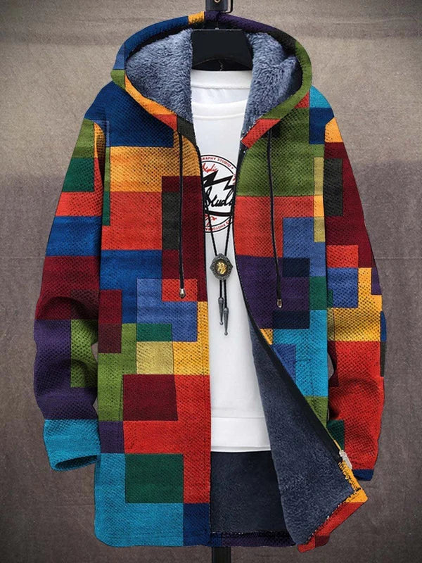 Noor | Stijlvol Kleurrijk Patchwork Rits Vest