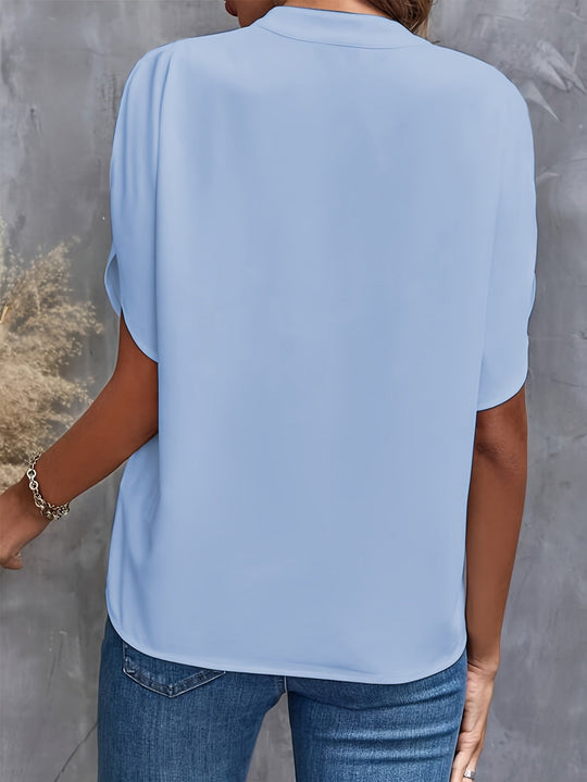 Chiffon Blouse Dames Met V-Hals Elegant - Sade