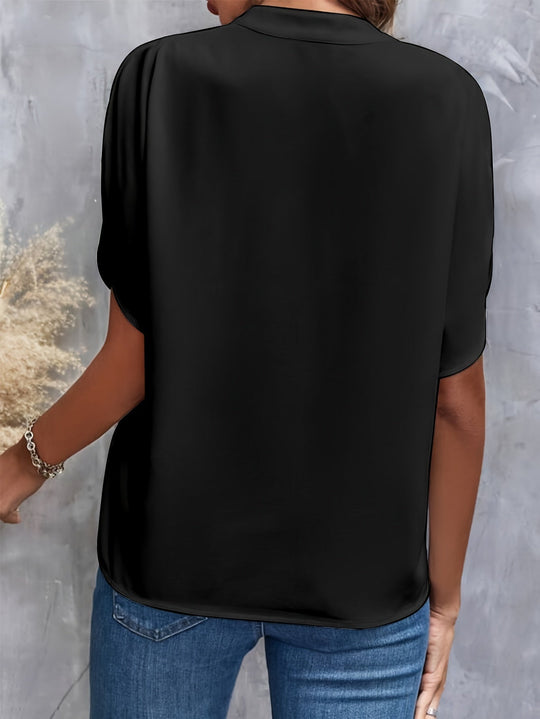 Chiffon Blouse Dames Met V-Hals Elegant - Sade