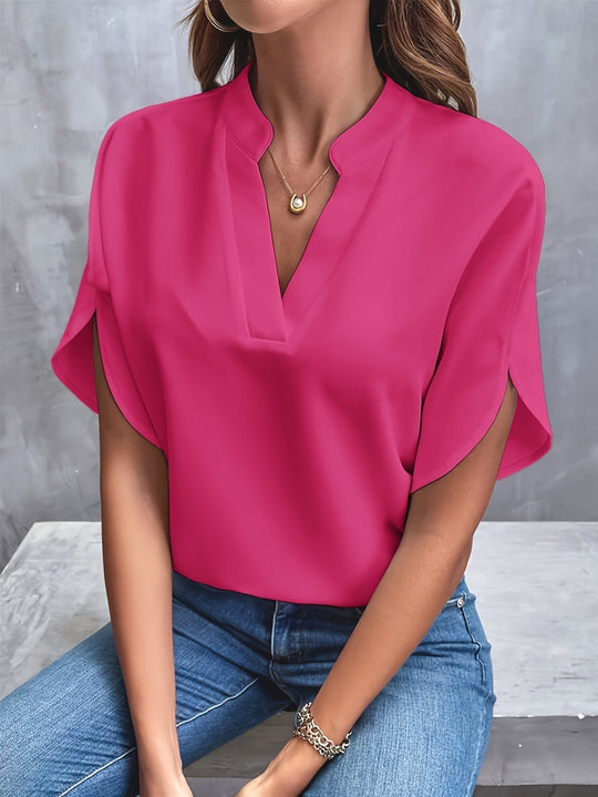 Chiffon Blouse Dames Met V-Hals Elegant - Sade