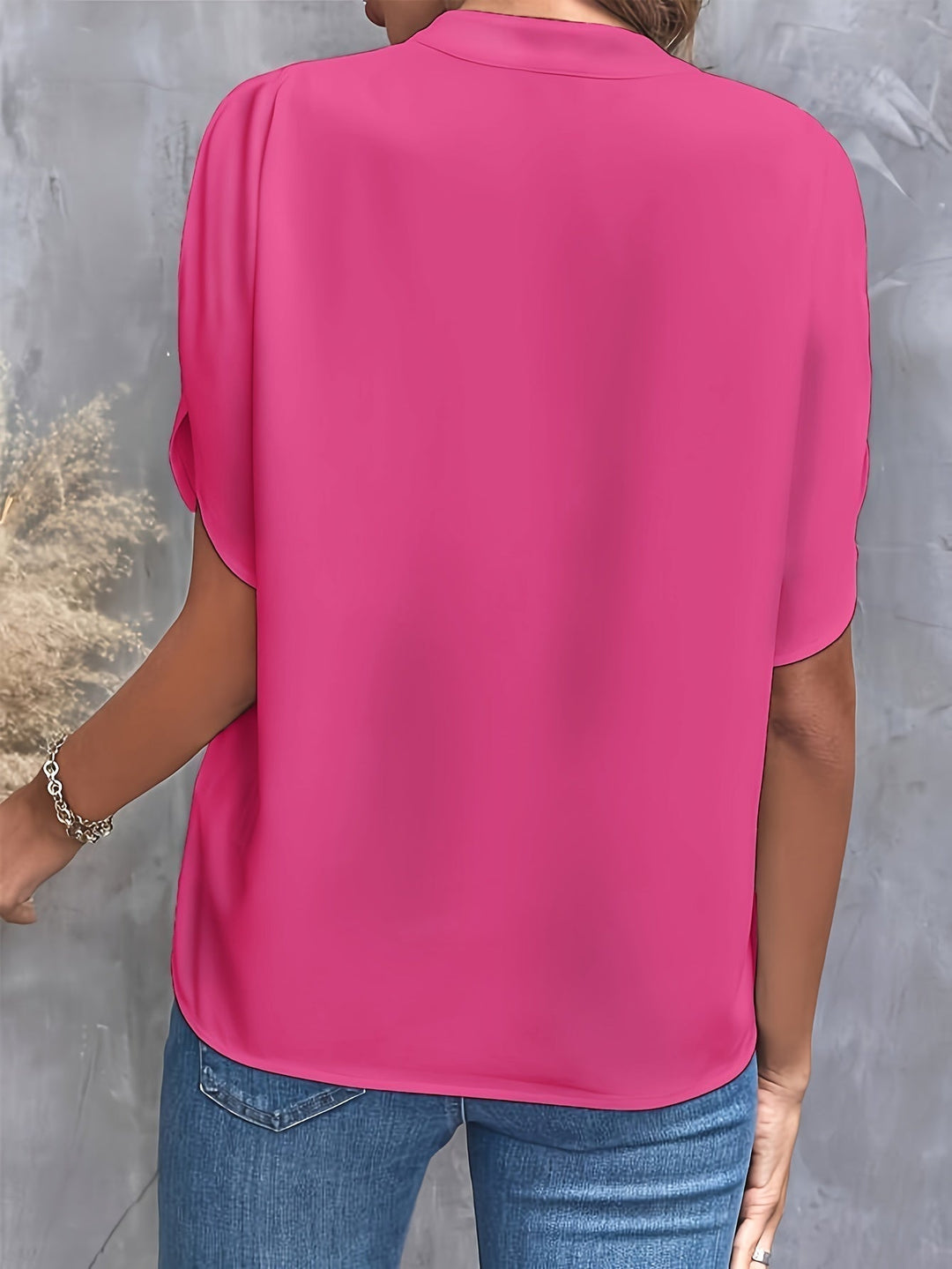 Chiffon Blouse Dames Met V-Hals Elegant - Sade