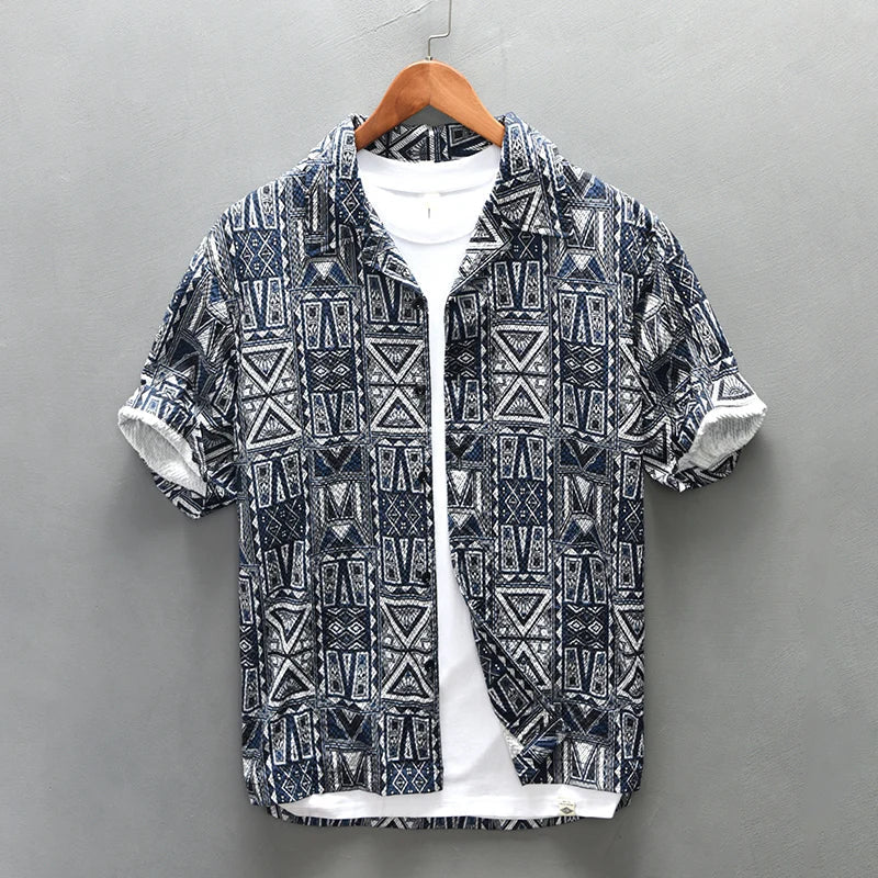 Jonah - Digitaal Bedrukt Overhemd - Casual Fit - Heren-1