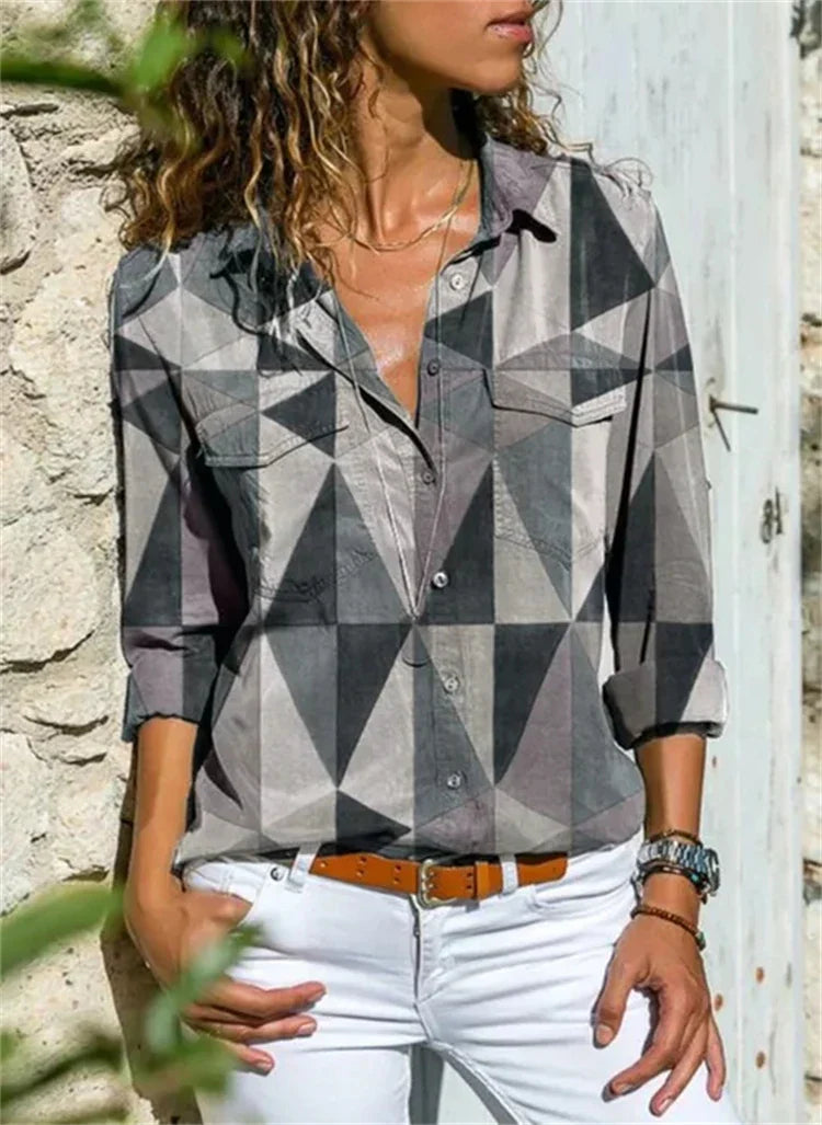 Yasmina - Zomerse Blouse met Stijlvolle Afwerking