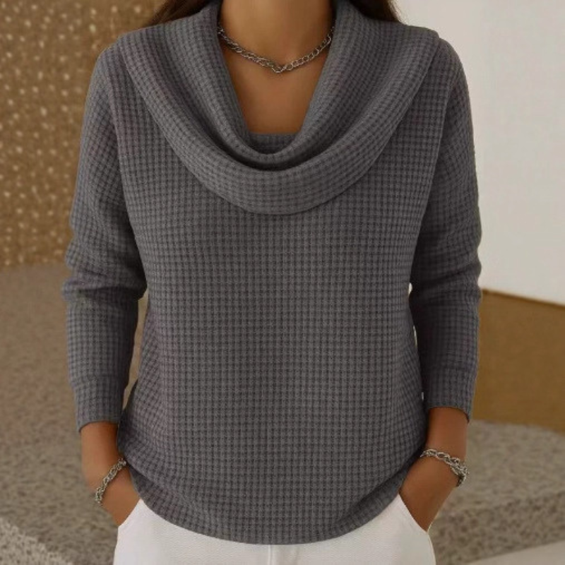 Nicole | Elegante Wafelgebreide Col Trui