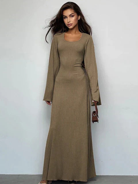Elysia | Gebreide Maxi Jurk Dames