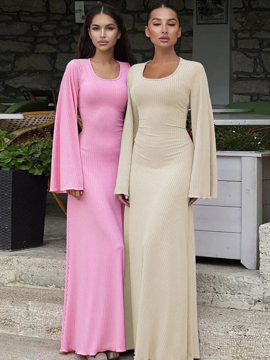 Elysia | Gebreide Maxi Jurk Dames