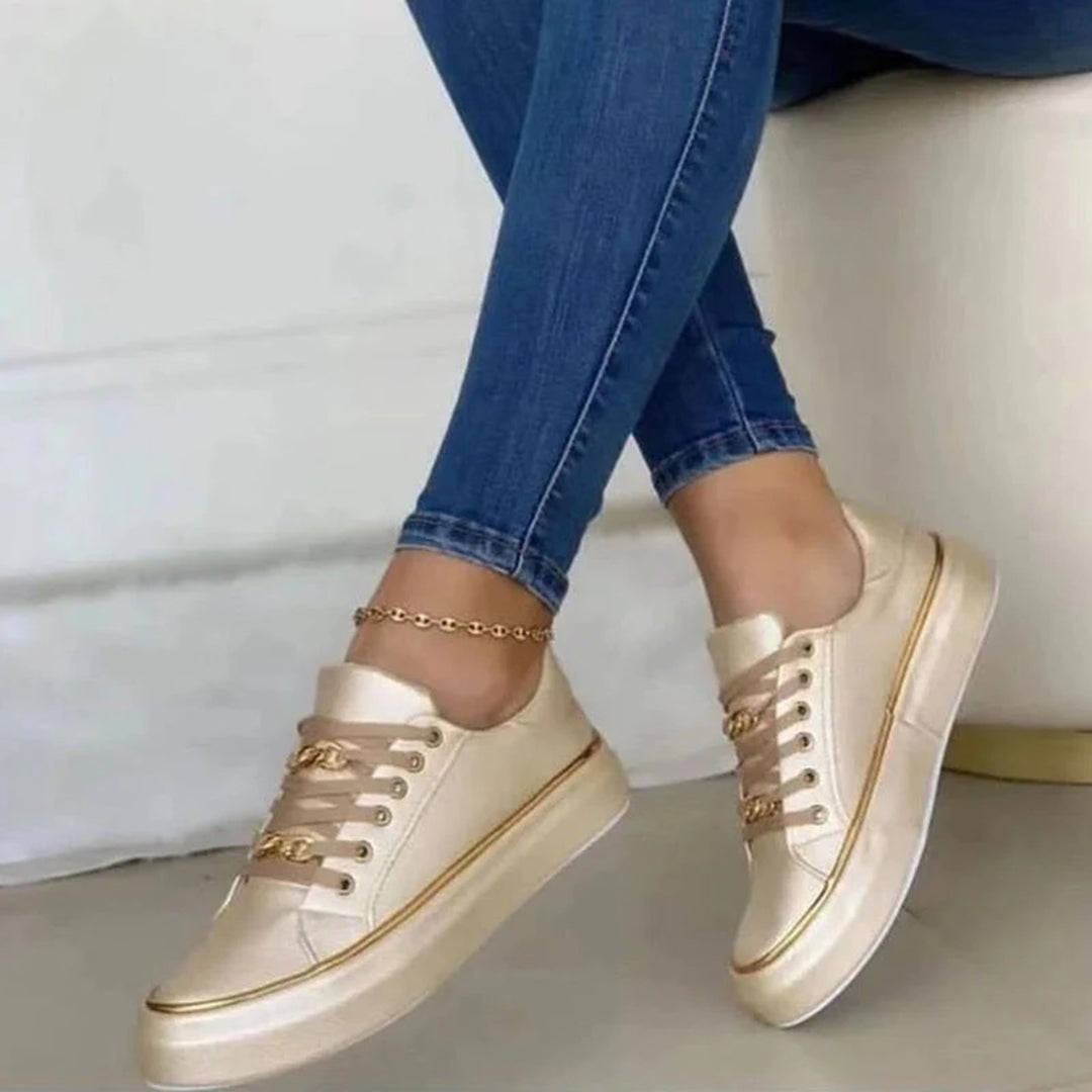 Luna - Sneakers Gouden Details Dames