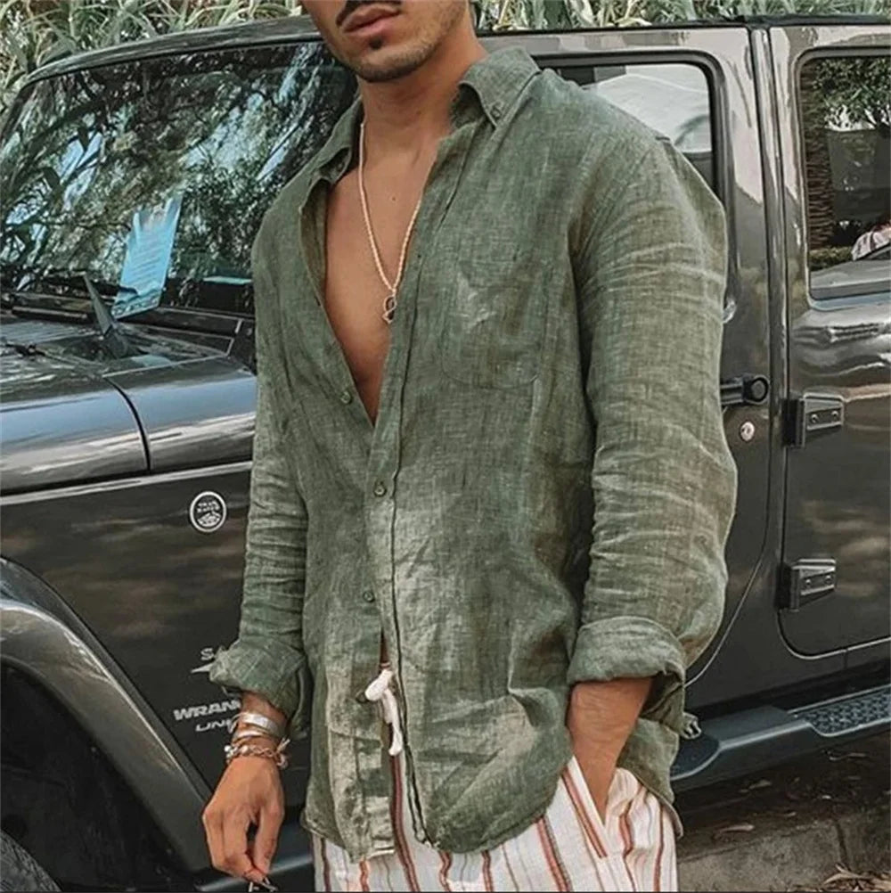 Daan - Linnen Overhemd Heren - Ademend - Casual Stijl-1