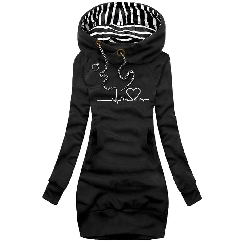 Lotte - Trendy Hoodie Jurk - Comfortabel en Stijlvol - Dames-1