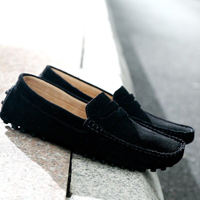 Gio - Italiaanse Suède herenloafers