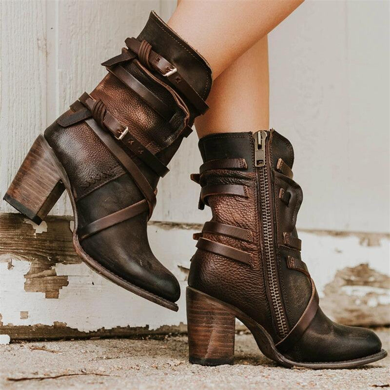 Linde - Leren laarzen dames vintage