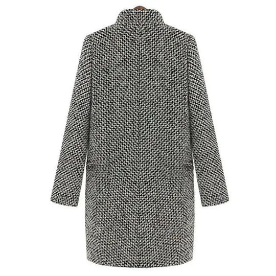 Merel – Elegante lange jas voor dames, perfect voor een stijlvolle winterlook