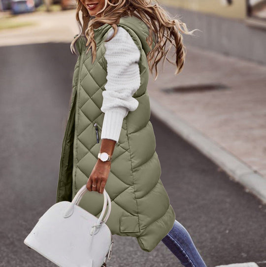 Lina - Bodywarmer dames lang