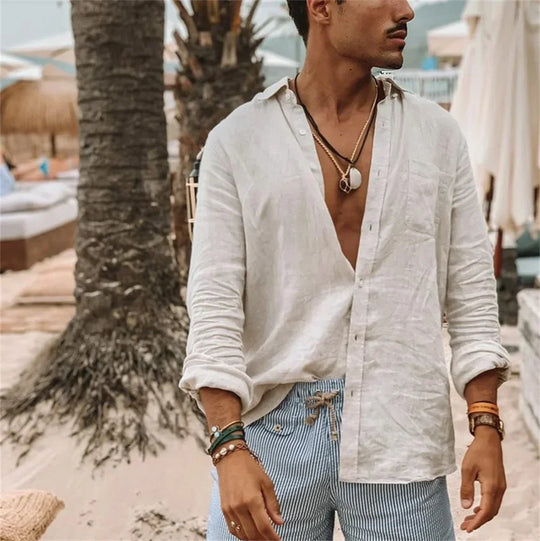 Variant image for Daan - Linnen Overhemd Heren - Ademend - Casual Stijl-7