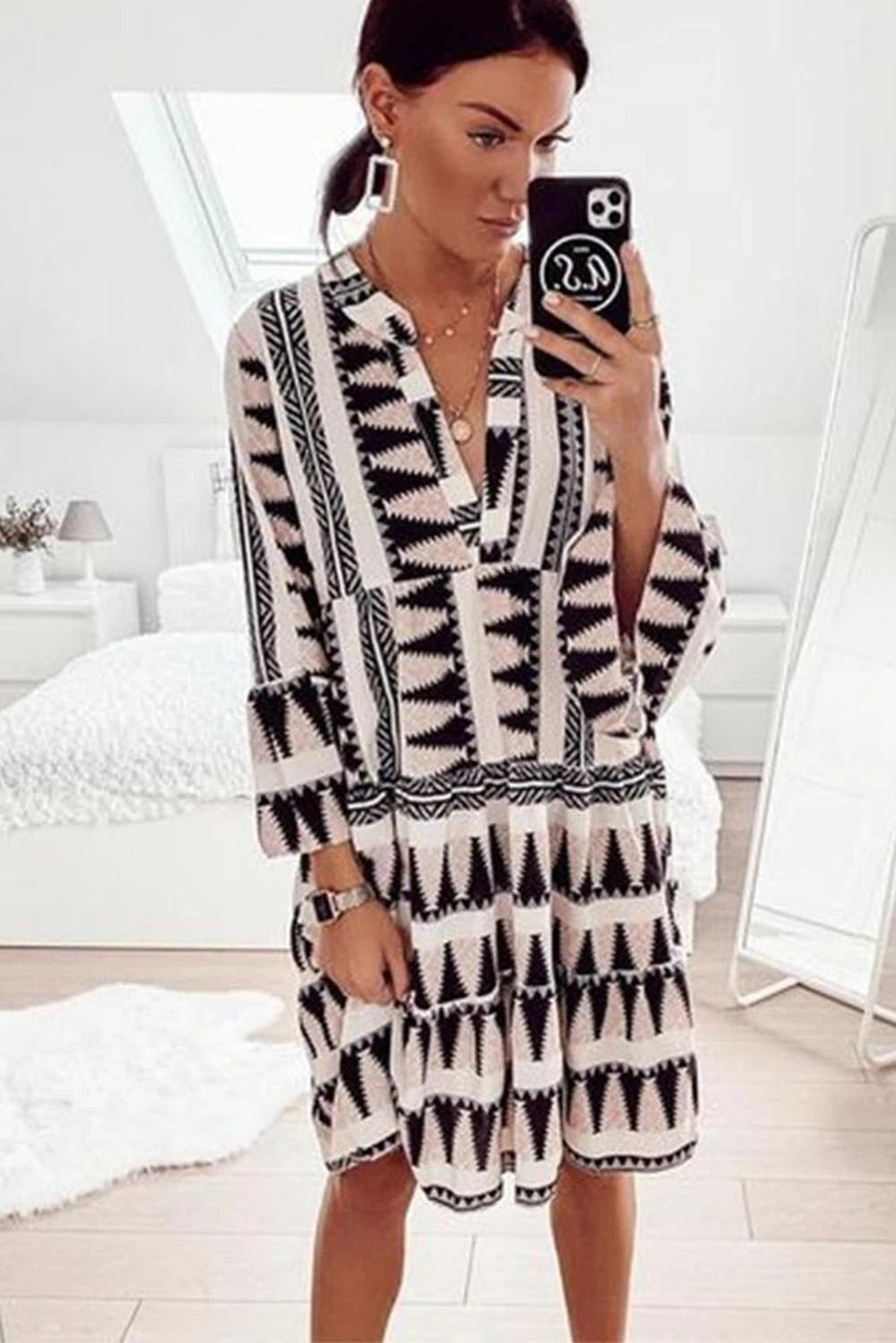 Chantal - Trendy Panterprint Jurk