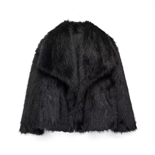 Vanessa - Elegante Korte Bont Winterjas
