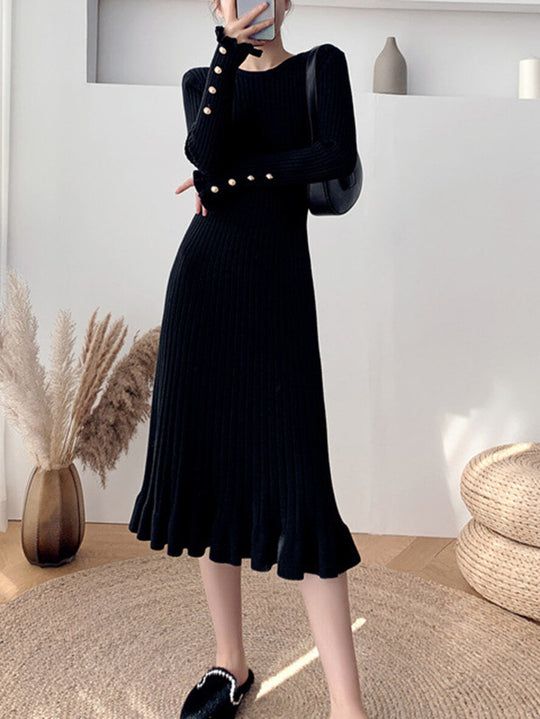 Variant image for Vicky - Elegante Midi-Jurk Met Ruches - Bodycon Pasvorm - Dames-5