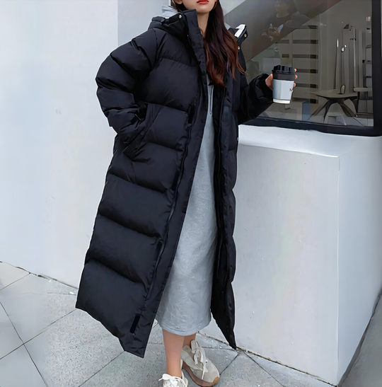 Patricia - Elegante Lange Donzen Winterjas