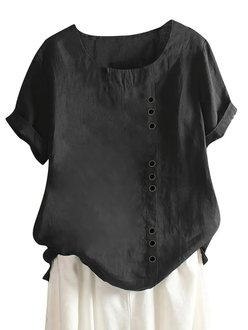 Floor - Stijlvolle Linnen Zomer Blouse Dames