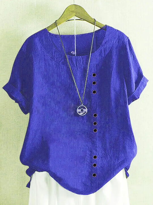 Floor - Stijlvolle Linnen Zomer Blouse Dames