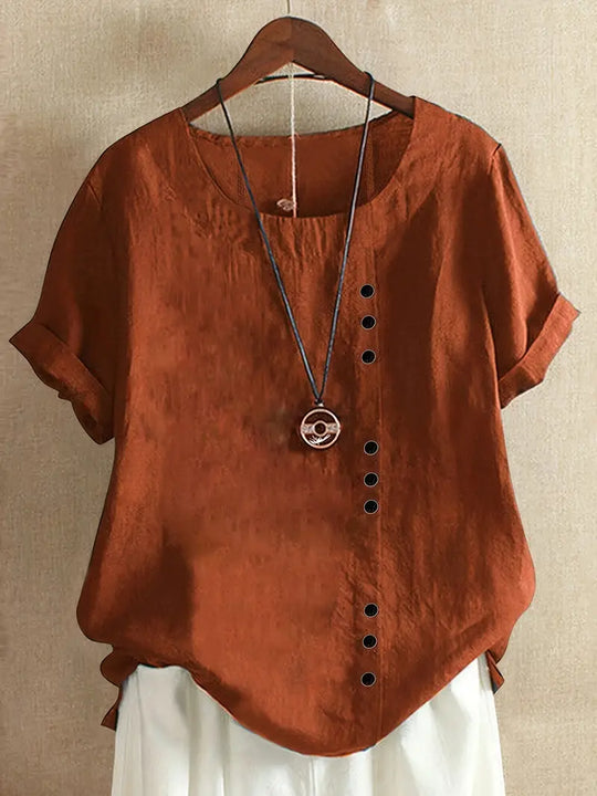 Floor - Stijlvolle Linnen Zomer Blouse Dames