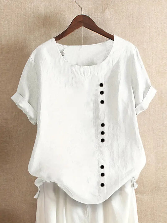Floor - Stijlvolle Linnen Zomer Blouse Dames