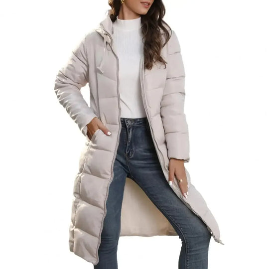 Yvonne - Elegante Lange Gewatteerde Winterjas